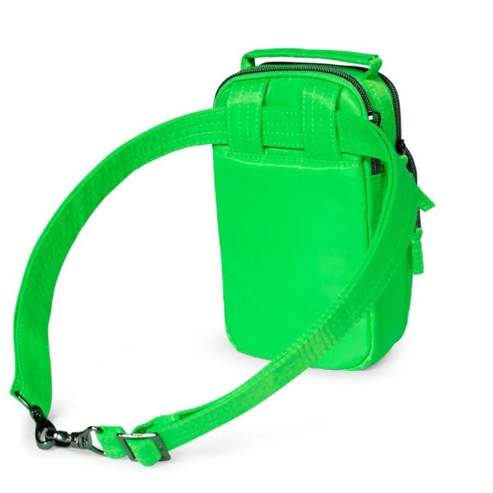 Lug Skeeter Mini 2 Convertible Crossbody Belt Bag Lime Green Tonal Bright Neon - Picture 4 of 10
